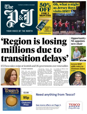 Cover of The Press and Journal (Aberdeen and Aberdeenshire)