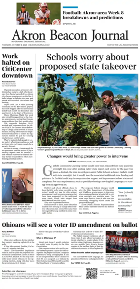 Cover of Akron Beacon Journal