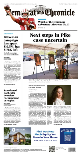 Cover of Democrat and Chronicle