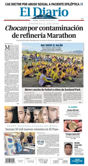 Cover of El Diario de El Paso