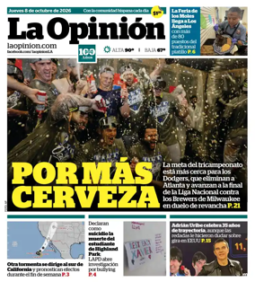 Cover of La Opinion