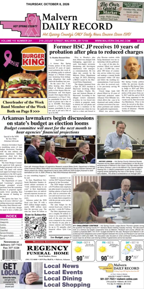 Cover of Malvern Daily Record