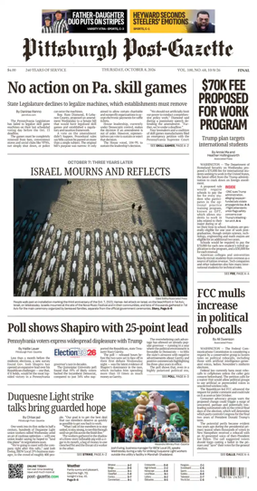 Cover of Pittsburgh Post-Gazette