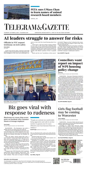 Cover of Telegram & Gazette