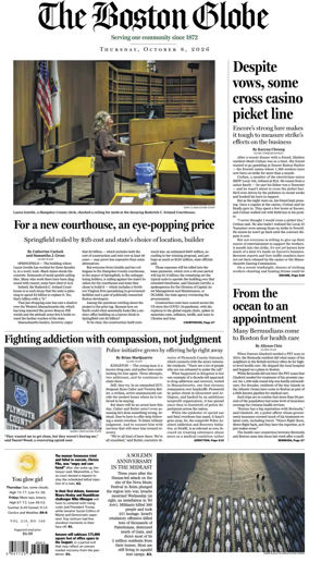 Cover of The Boston Globe