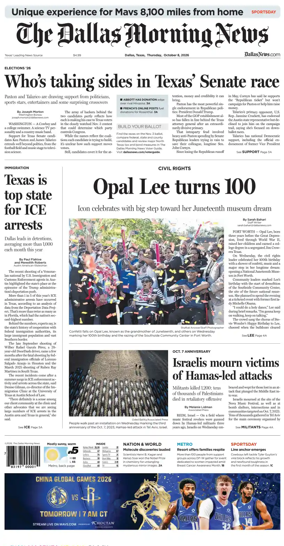 Cover of The Dallas Morning News