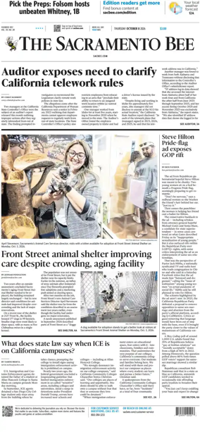 Cover of The Sacramento Bee