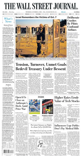 Cover of The Wall Street Journal