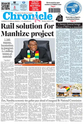 Cover of Chronicle (Zimbabwe)