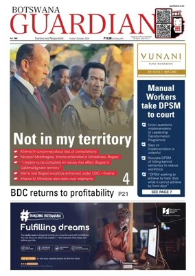 Cover of Botswana Guardian