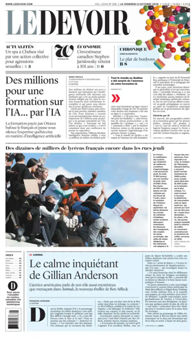 Cover of Le Devoir