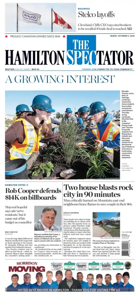 Cover of The Hamilton Spectator