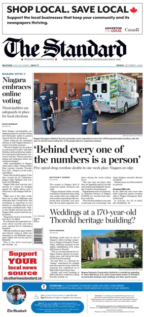 Cover of The Standard (St. Catharines)