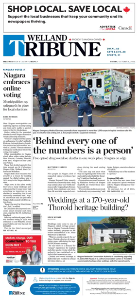 Cover of The Welland Tribune
