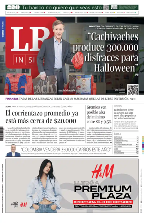 Cover of La Republica (Colombia)