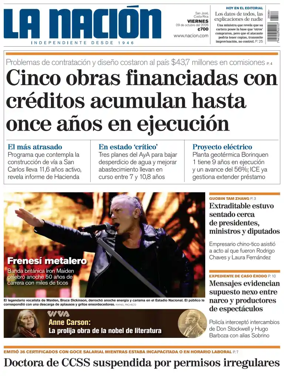 Cover of La Nacion (Costa Rica)