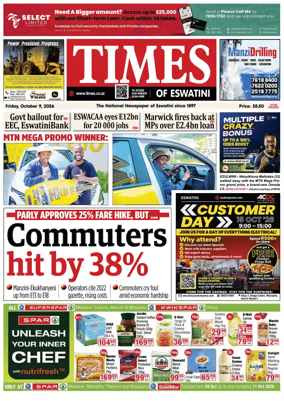 Cover of Times of Eswatini