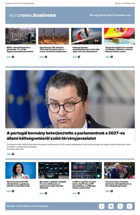 Cover of Euronews Business (Hungarian)