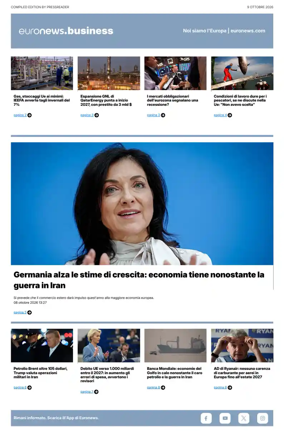 Cover of Euronews Business (Italian)