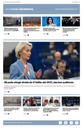 Cover of Euronews Business (Portuguese)