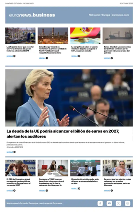 Cover of Euronews Business (Spanish) Compiled Edition