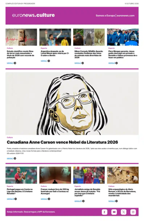Cover of Euronews Culture and Sport (Portuguese)