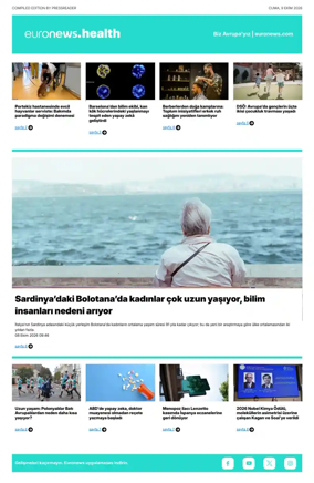 Cover of Euronews Health (Turkish) Compiled Edition