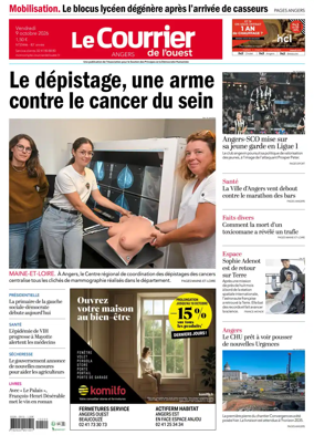 Cover of Le Courrier de l’Ouest (Angers)