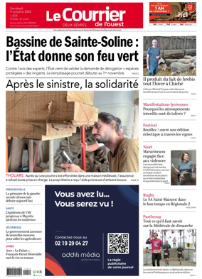 Cover of Le Courrier de l’Ouest (Deux-Sevres)