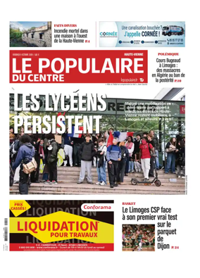 Cover of Le Populaire du Centre (Haute-Vienne)