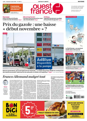 Cover of Ouest France (Mayenne)