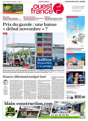 Cover of Ouest France (Nantes Nord-Loire - Ancenis)