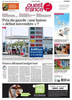 Cover of Ouest France (Ploermel)