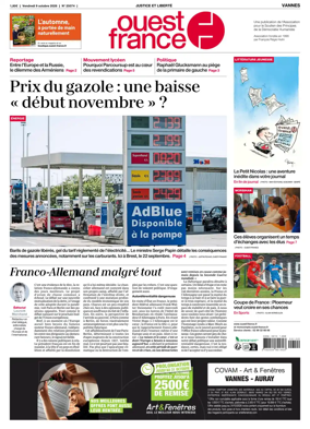 Cover of Ouest France (Vannes)