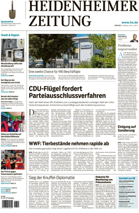 Cover of Heidenheimer Zeitung