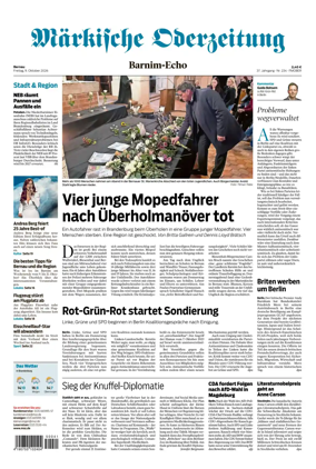 Cover of Markische Oderzeitung Bernau
