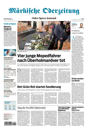 Cover of Markische Oderzeitung Eisenhuttenstadt