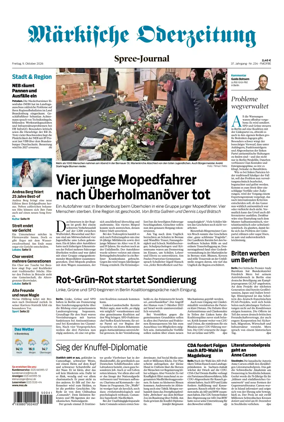 Cover of Markische Oderzeitung Spree-Journal