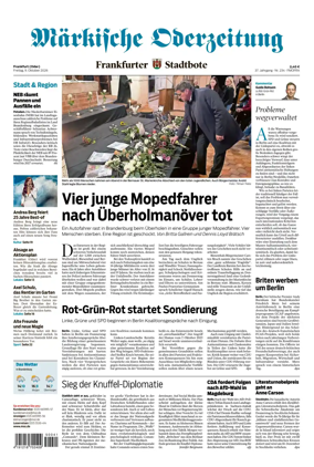 Cover of Markische Oderzeitung Frankfurt (Oder)