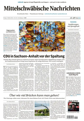 Cover of Mittelschwaebische Nachrichten