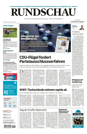 Cover of Rundschau fur den Schwabischen Wald – Der Kocherbote