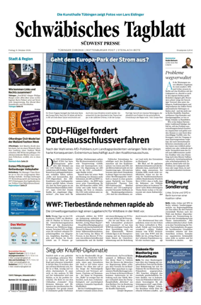 Cover of Schwabisches Tagblatt - Tubinger Chronik