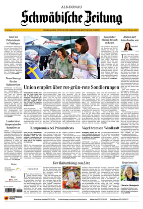 Cover of Schwabische Zeitung (Alb-Donau)