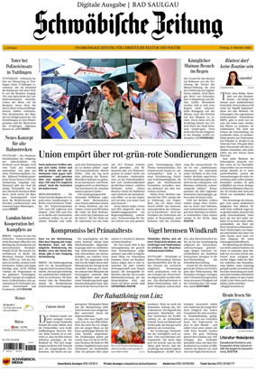 Cover of Schwabische Zeitung (Bad Saulgau)