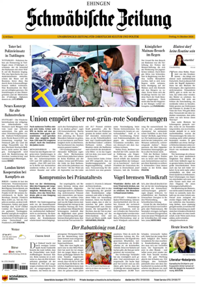 Cover of Schwabische Zeitung (Ehingen)