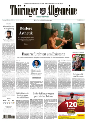 Cover of Thuringer Allgemeine (Apolda)