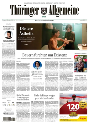 Cover of Thuringer Allgemeine (Erfurt)