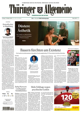 Cover of Thuringer Allgemeine (Sonderhausen und Artern)