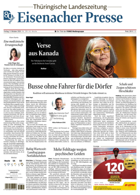 Cover of Thuringische Landeszeitung (Eisenach)