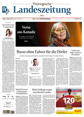 Cover of Thuringische Landeszeitung (Weimar)